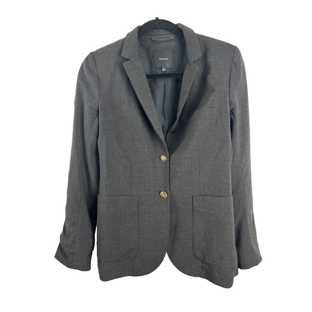 Aritzia Talula Charcoal Grey Wool Blazer Womens Size 6